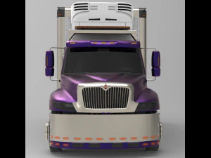 international durastar 4300 refrigerator truck 2007 3D Model