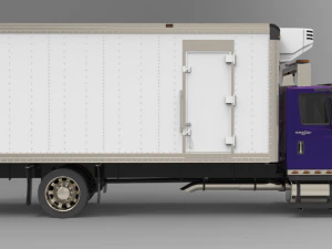 international durastar 4300 refrigerator truck 2007 3D Model