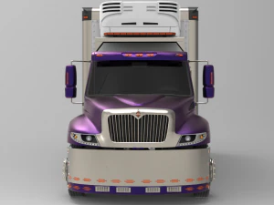 international durastar 4300 refrigerator truck 2007 3D Model