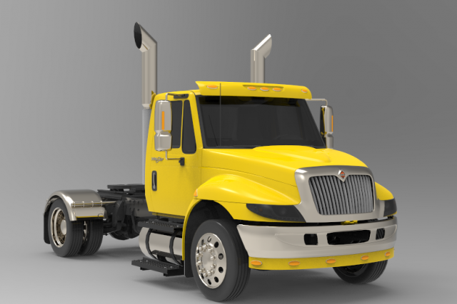 international durastar 4300 chassis truck 3D Model .c4d .max .obj .3ds .fbx .stl .blend 