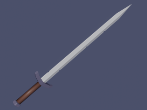 lowpoly sword Model 3D