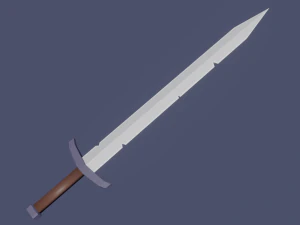 низкополигональный меч 3D Модель