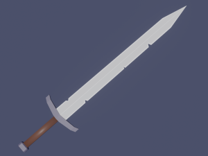 lowpoly sword Model 3D