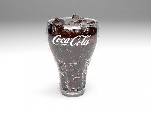glass of coca cola 3D Model