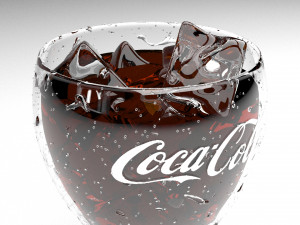 glass of coca cola 3D Model