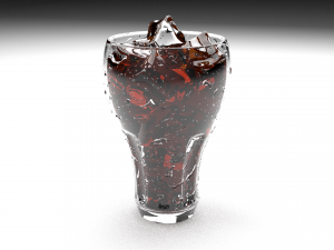 glass of coca cola 3D Model