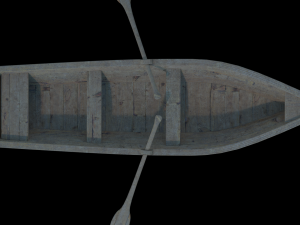 old wooden boat Model 3D
