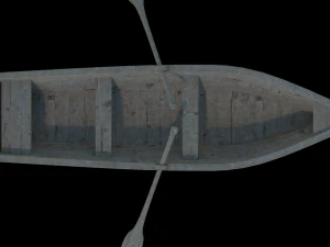 old wooden boat 3D Model