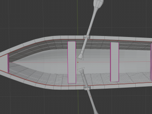 old wooden boat Model 3D