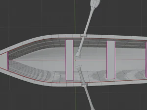 old wooden boat 3D Model