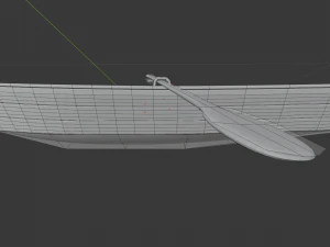 old wooden boat 3D Model