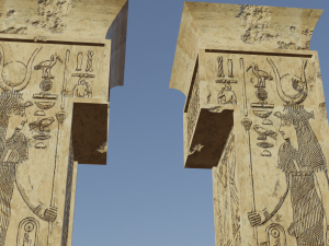ancient egyptian templegate 3D 模型