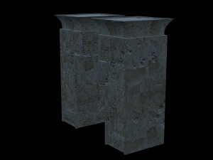 ancient egyptian templegate 3D 模型