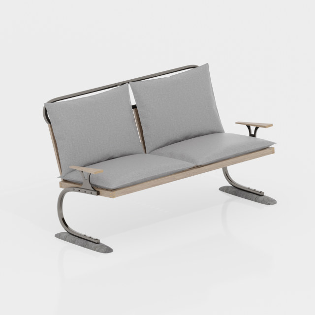 Outdoor Seating 3D Model .c4d .max .obj .3ds .fbx .stl .blend 