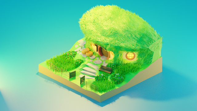 bilbo bagans househigh poly Modèle 3D .c4d .max .obj .3ds .fbx .stl .blend 