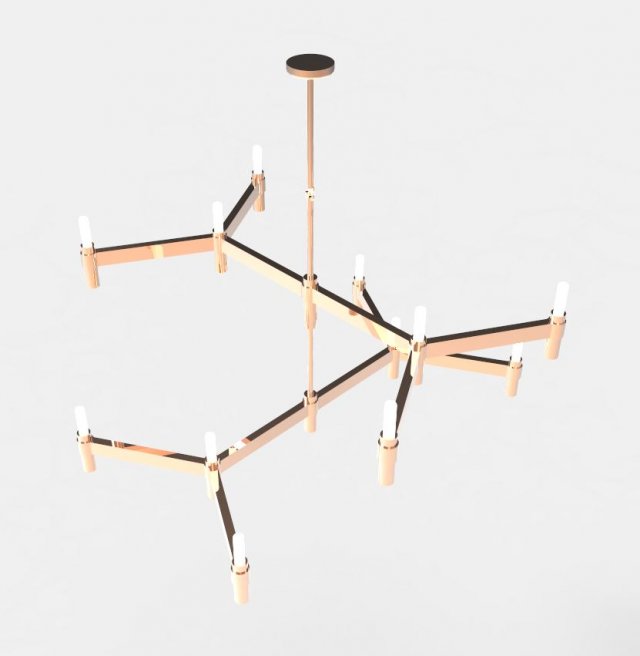 crossing-chandelier-ceiling light Modelo 3D .c4d .max .obj .3ds .fbx .stl .blend 