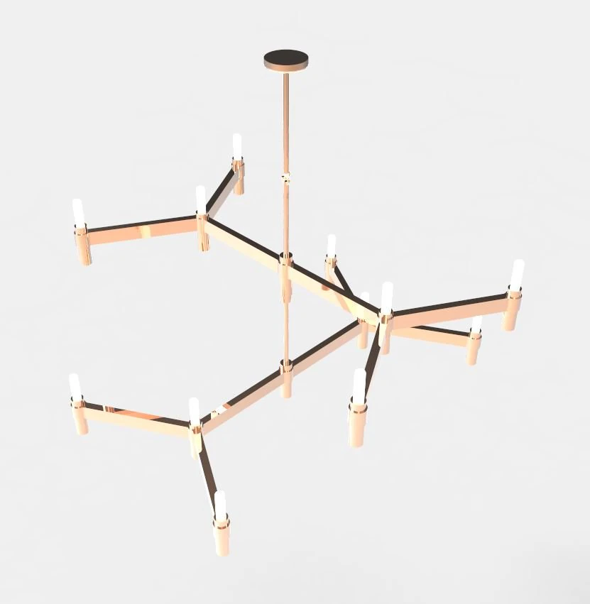 crossing-chandelier-ceiling light 3D Model .c4d .max .obj .3ds .fbx .stl .blend 