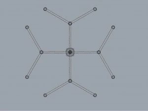 crossing-chandelier-ceiling light 3D Model