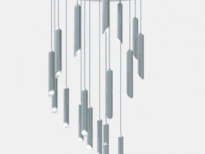raindrop-chandelier-ceiling light 3D Model