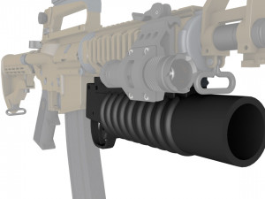m203 grenade launcher 3d print model Modelo de Impressão 3D