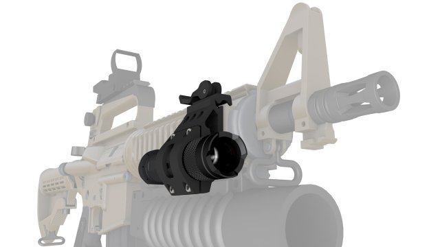 quick mount flashlight tactical 3d print model 3D Print Model .c4d .max .obj .3ds .fbx .stl .blend 