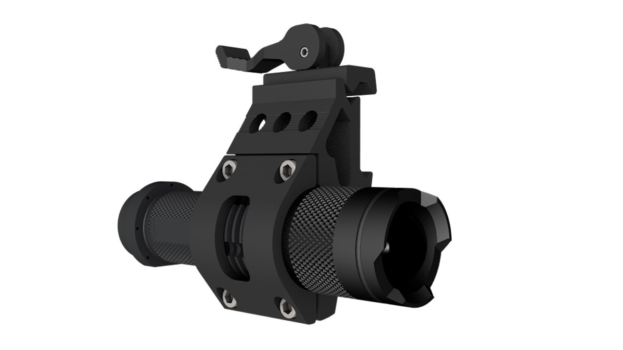 Quick Mount Flashlight tactical 3D print model 3D Model in ...