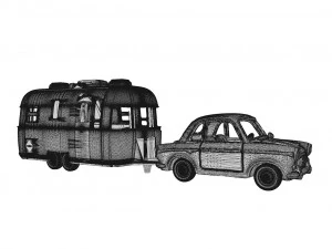 airstream trailer and towing vehicle 3d print model 3D Print Model