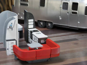 airstream trailer scale 1-18 3d print model 3D Print Model in