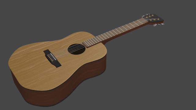 guitar 3D 모델 .c4d .max .obj .3ds .fbx .stl .blend 