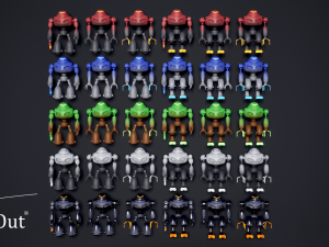 elemental robots pack 3D Model
