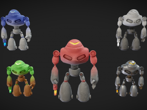 elemental robots pack Modelo 3D