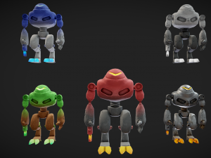 elemental robots pack Modelo 3D