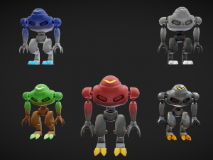 elemental robots pack Modelo 3D