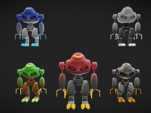 elemental robots pack Modelo 3D