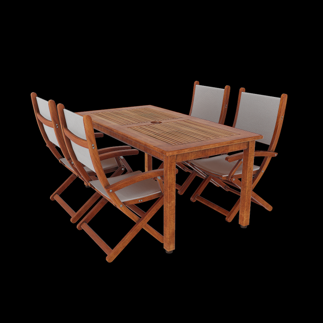 backyard table 3D Модель .c4d .max .obj .3ds .fbx .stl .blend 