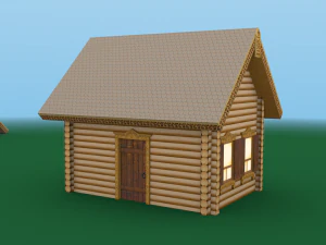 modular wooden cottage 3D Model