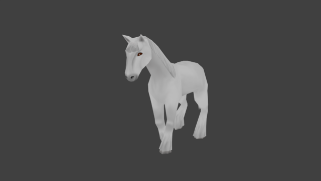 low poly horse 3D Model .c4d .max .obj .3ds .fbx .stl .blend 
