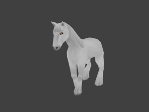 low poly horse 3D 모델