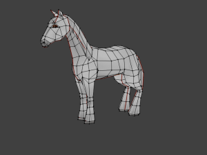 low poly horse 3D Model