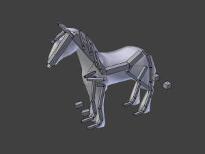 low poly horse 3D Model