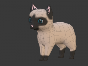 chibi cat v1 3D-Modell