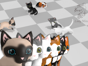chibi cat v2 3D 모델