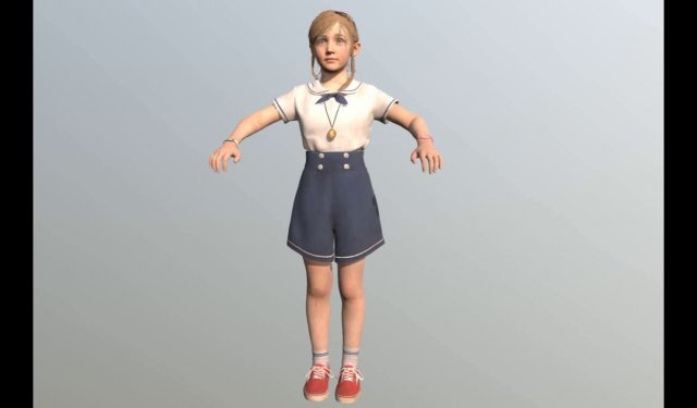 girl kid 3Dモデル .c4d .max .obj .3ds .fbx .stl .blend