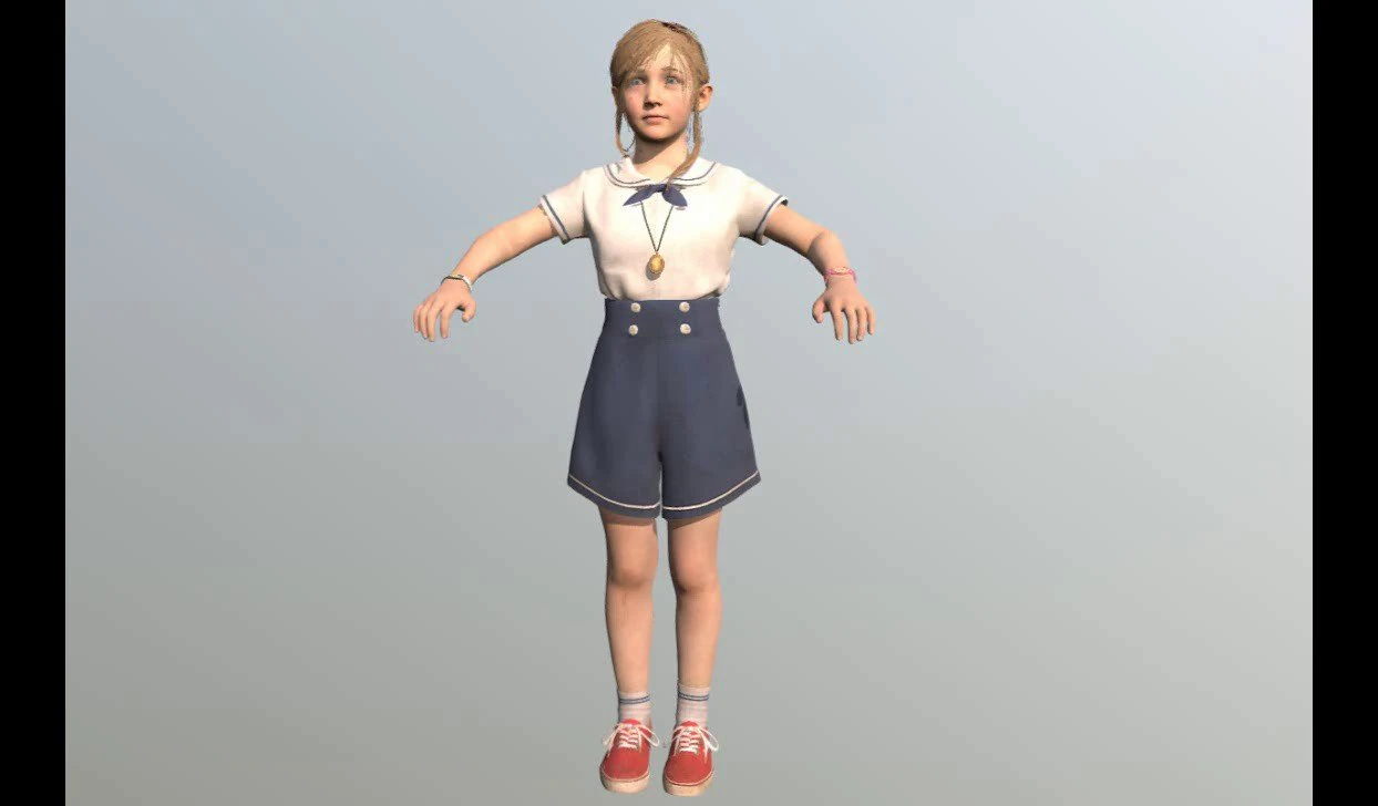 girl kid 3D Model .c4d .max .obj .3ds .fbx .stl .blend 