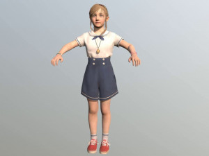 girl kid Model 3D