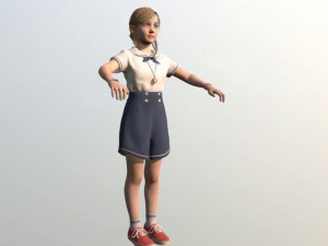 girl kid 3Dモデル