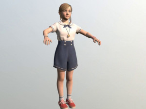 girl kid 3Dモデル