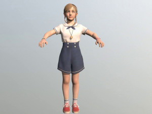 girl kid 3Dモデル