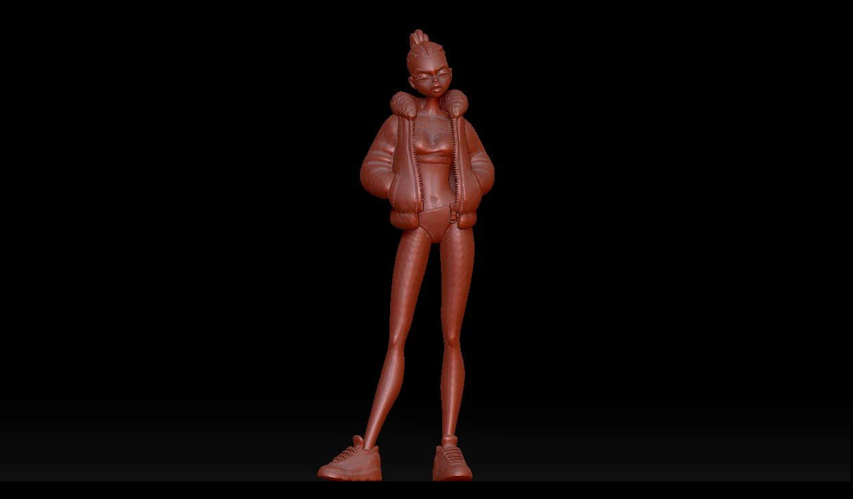 cute girl 3D Model .c4d .max .obj .3ds .fbx .stl .blend 