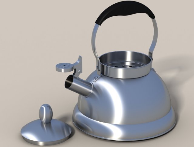 whistling kettle 3D Model .c4d .max .obj .3ds .fbx .stl .blend